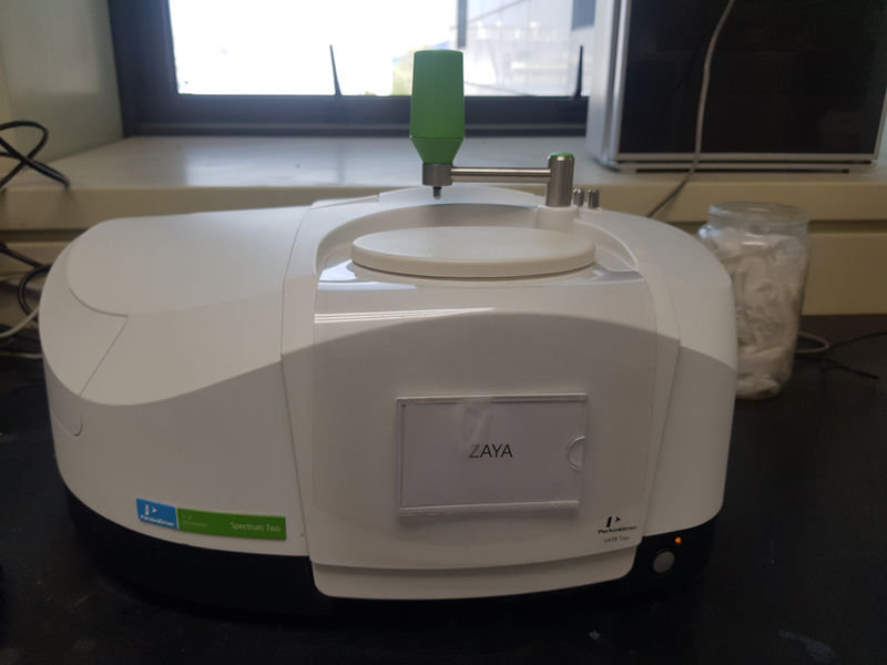 FTIR spectrometer with ATR sampling stage